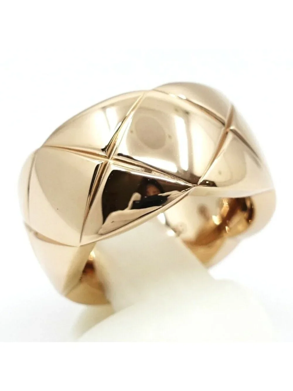 Chanel 18K Pink Gold Coco Crush Ring Large
